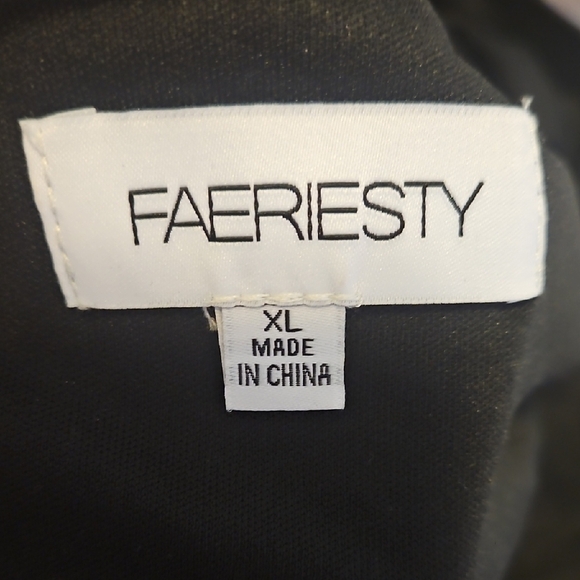 Black Off-the-Shoulder Cap Sleeve Prom Gown - Picture 3 of 7